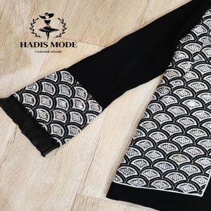 کت کرپ سوزندوزی مخمل مدل ماهی