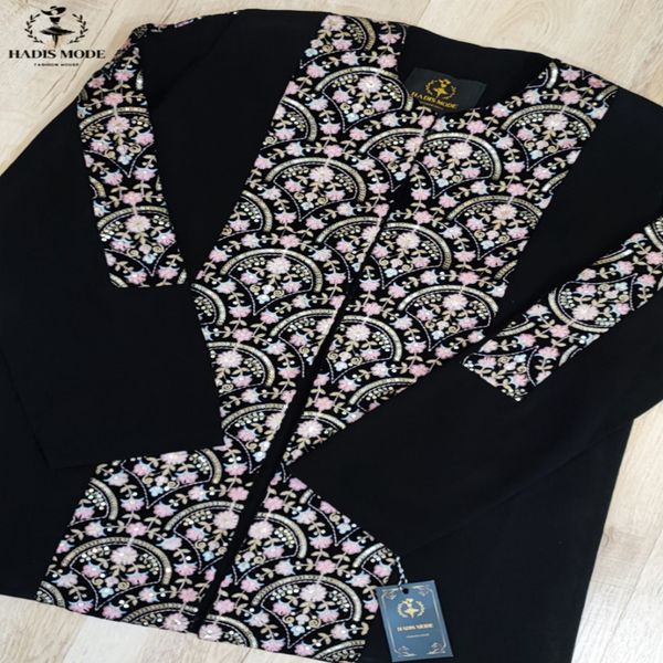 کت کرپ سوزن دوزی مخمل مدل پرنیا