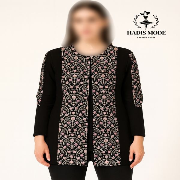 کت کرپ سوزن دوزی مخمل مدل پرنیا