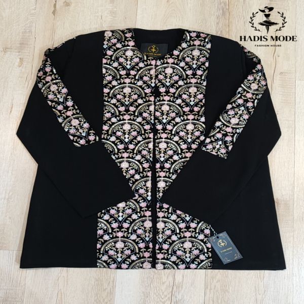 کت کرپ سوزن دوزی مخمل مدل پرنیا