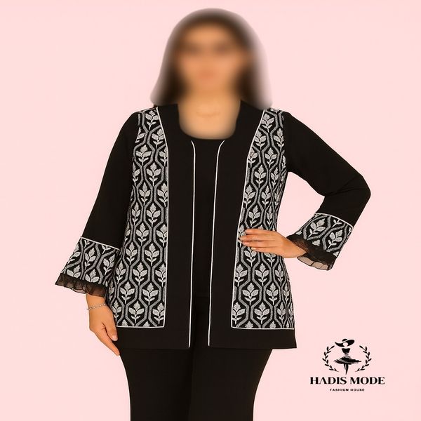 کت کرپ سوزندوزی مخمل مدل قاصدک