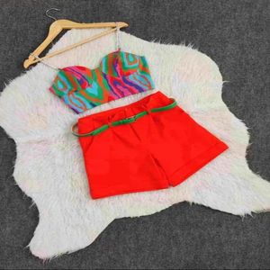 کراپ شورتک دامنی آبرنگی پاکتی