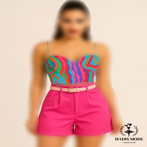 کراپ شورتک دامنی آبرنگی پاکتی