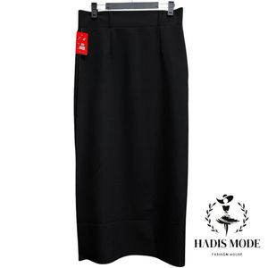 خرید اینترنتی قیمت دامن راسته چاکدار زنانه کرپ قد 98