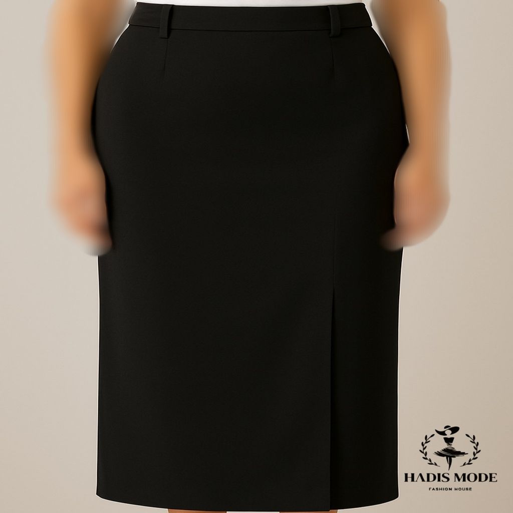 خرید اینترنتی قیمت دامن راسته چاکدار زنانه کرپ قد 98