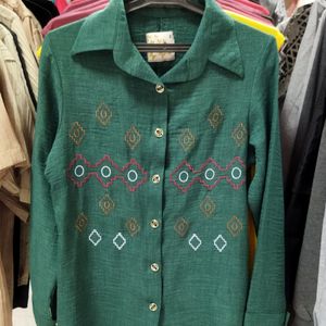 شومیز مانتویی زنانه