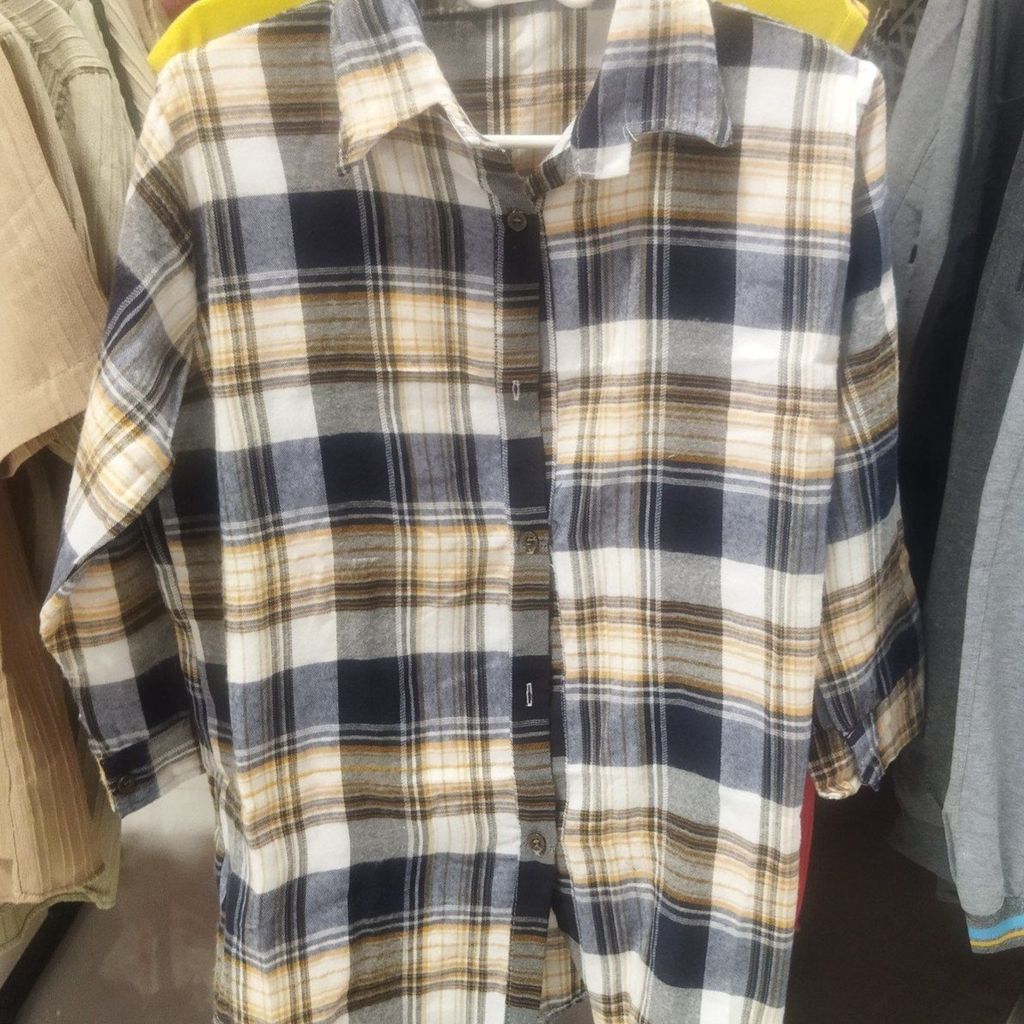 قیمت ارزان شومیز چهارخونه یقه دار