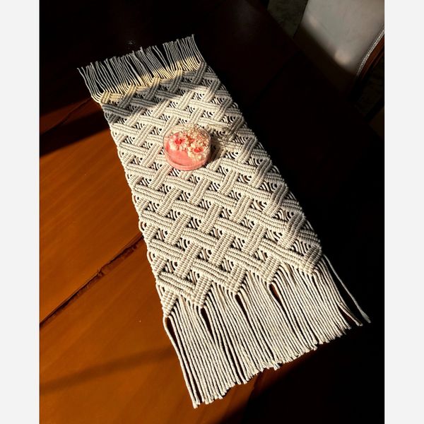 رانر رومیزی مکرومه طرح باران