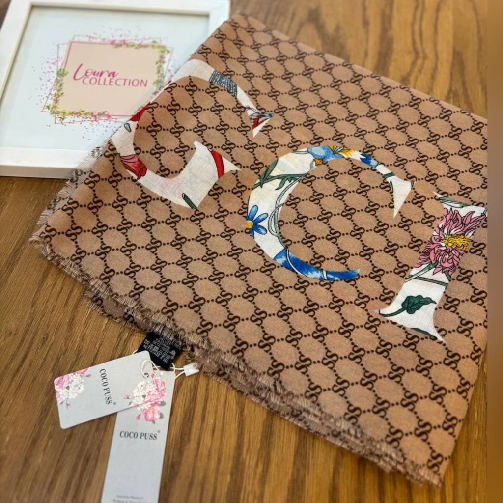 خرید آنلاین روسری نخ پنبه بهاره وارداتی