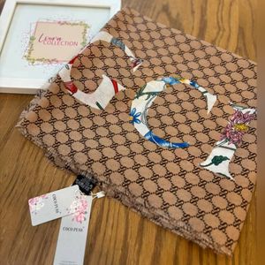 خرید آنلاین روسری نخ پنبه بهاره وارداتی