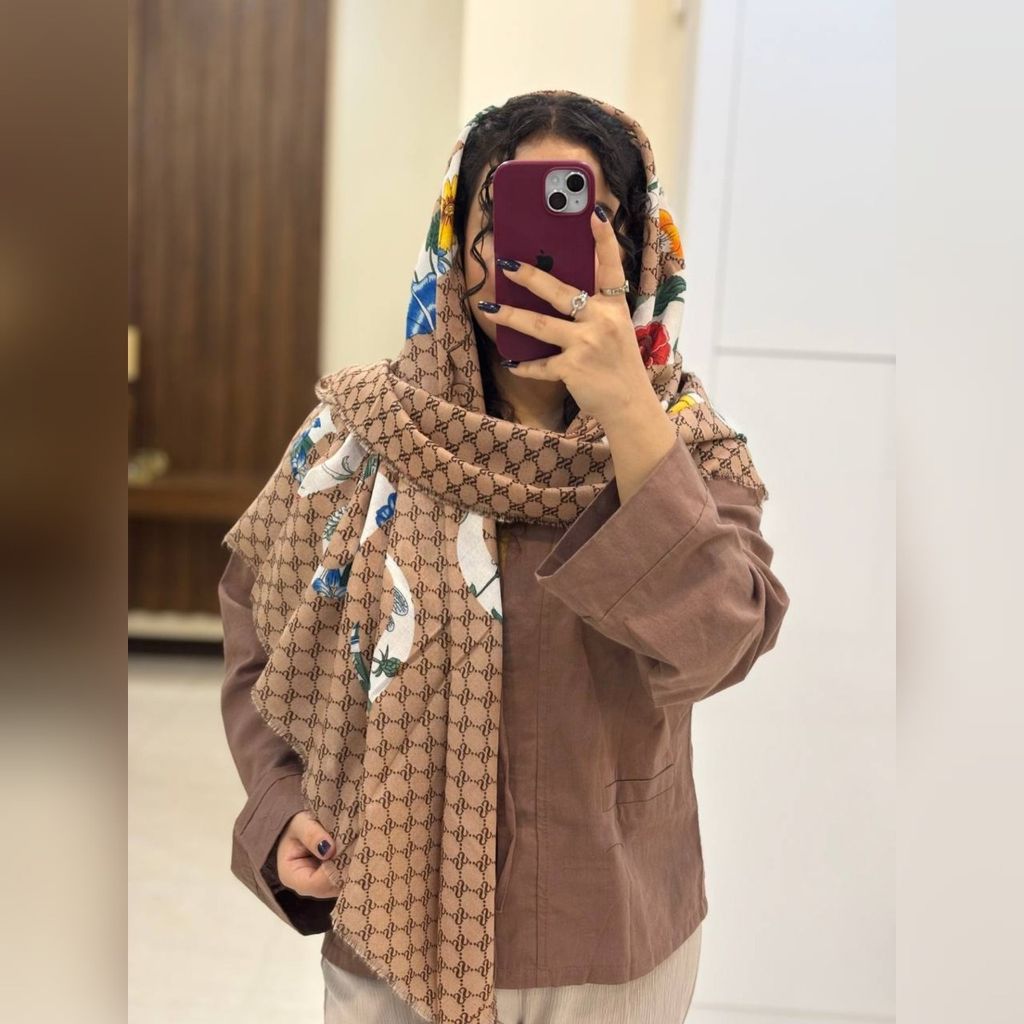 خرید اینترنتی روسری نخ پنبه بهاره وارداتی