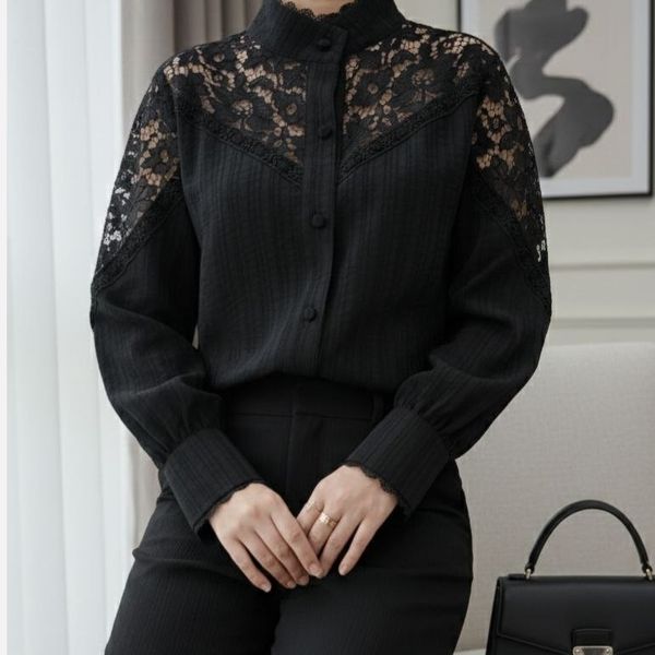 شومیز مجلسی مدل آوینا مشکی