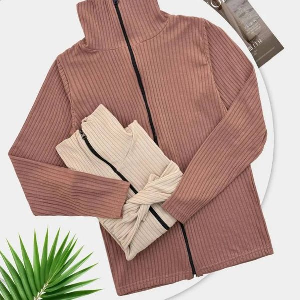 بلوز کبریتی زیپ دار زنانه