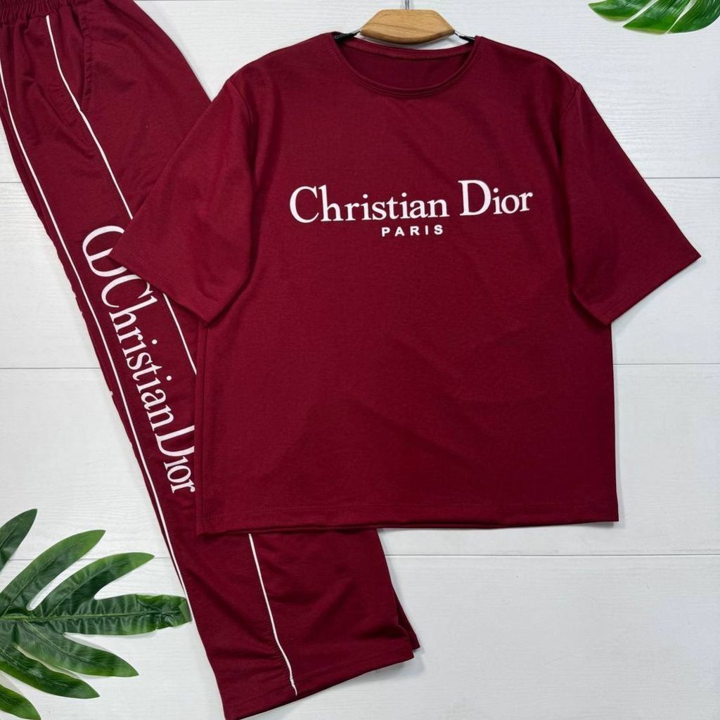 خرید اینترنتی ست تیشرت و شلوار زنانه خانگی طرح دیور