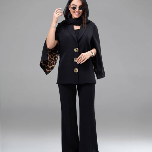 کت عیدانه آستین دوحالته پلنگی