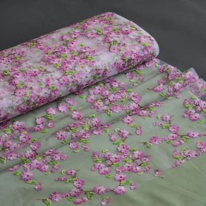 خرید اینترنتی قیمت پارچه تور اپلیک بهاری 1232