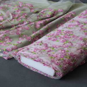 پارچه تور اپلیک بهاری 1232