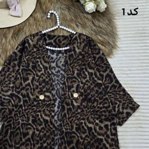 خرید اینترنتی پالتو دوقاپک پلنگی