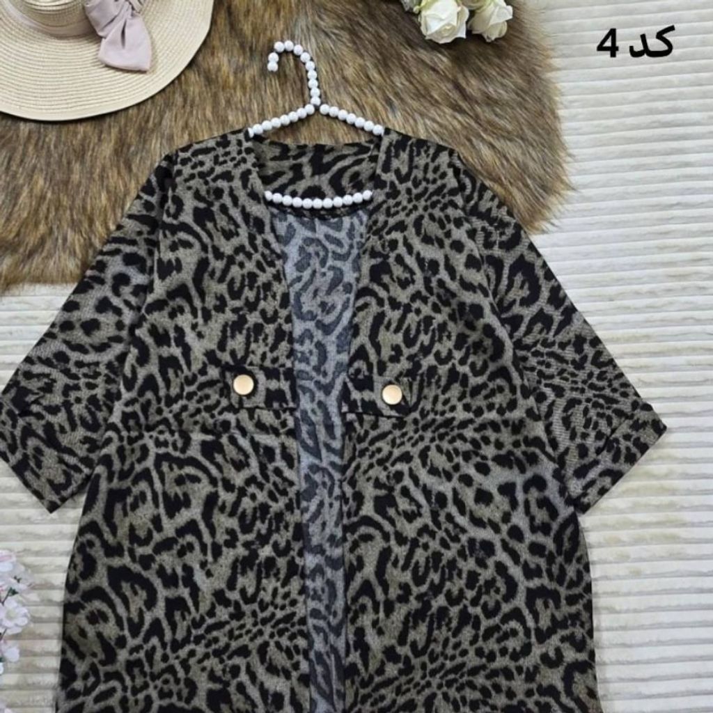 خرید اینترنتی پالتو دوقاپک پلنگی