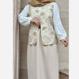 وست مدل چتر جنس لینن نخ قد قابل تغییر