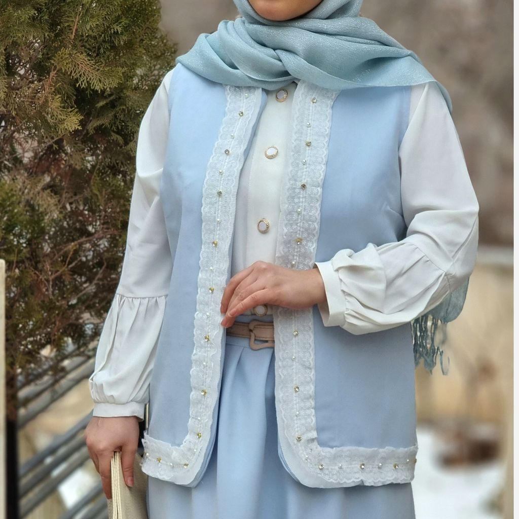 خرید اینترنتی قیمت وست مجلسی کرپ زنانه