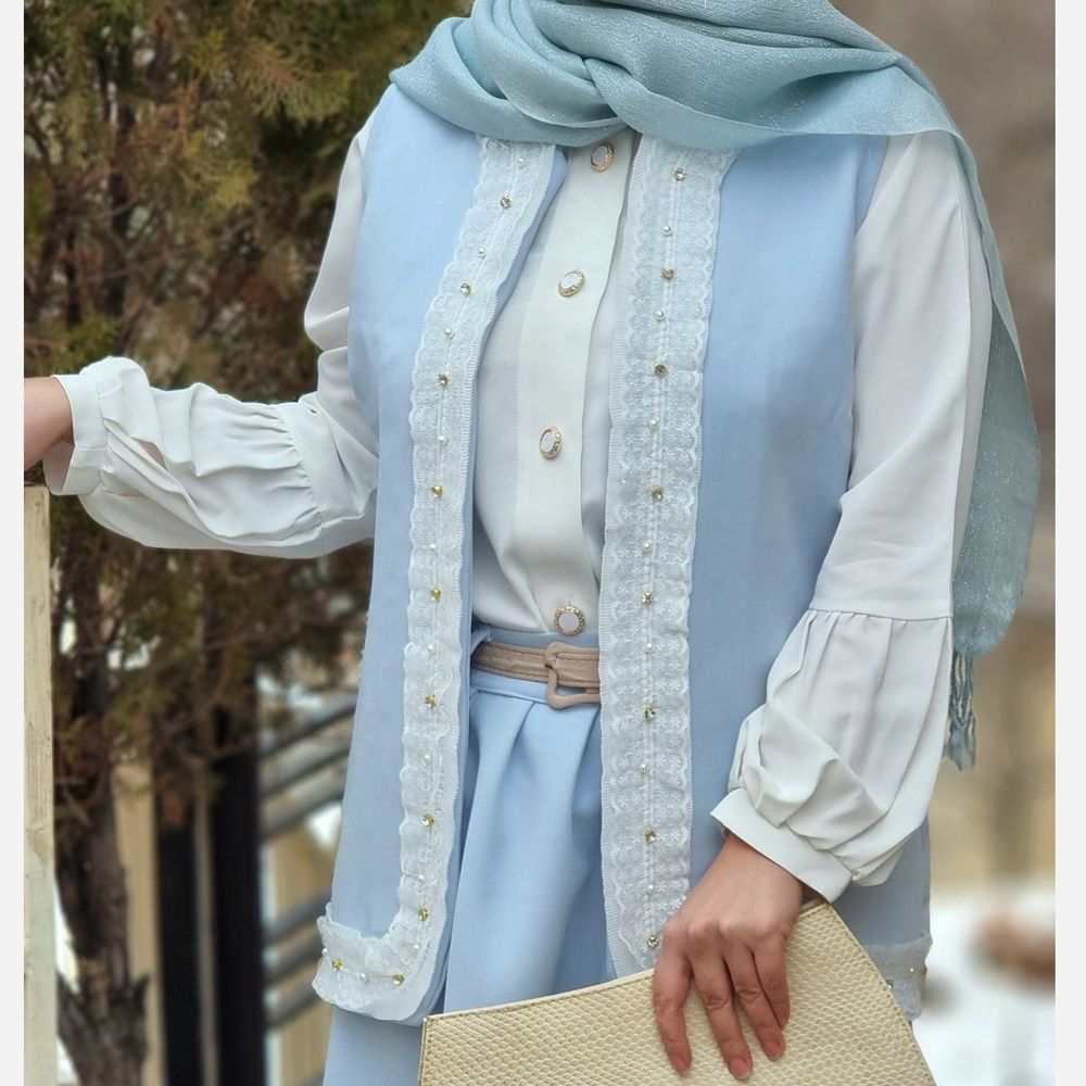 خرید اینترنتی قیمت وست مجلسی کرپ زنانه