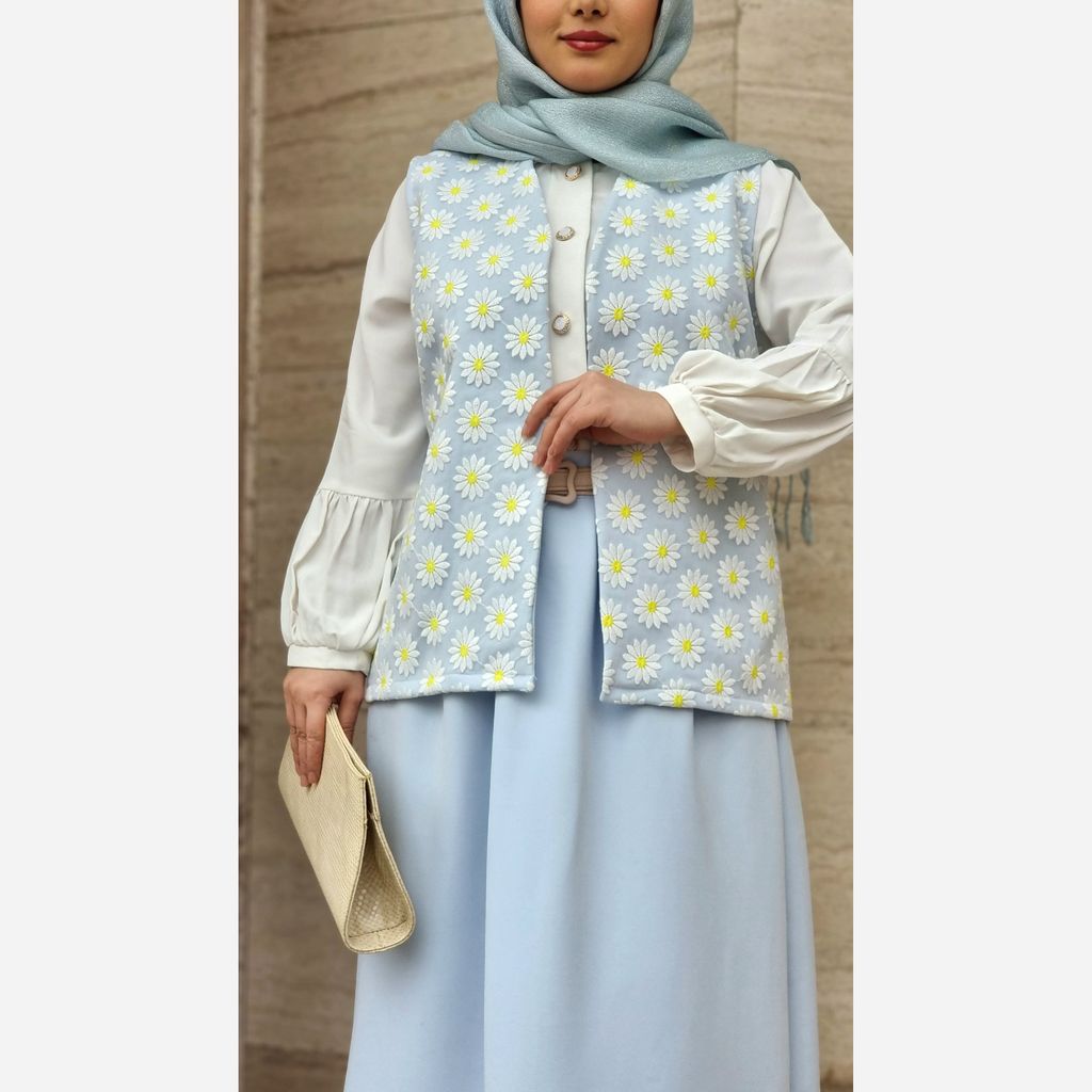 خرید اینترنتی قیمت وست مدل بابونه قد قابل تغییر