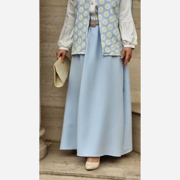 دامن کرپ مازراتی ساده