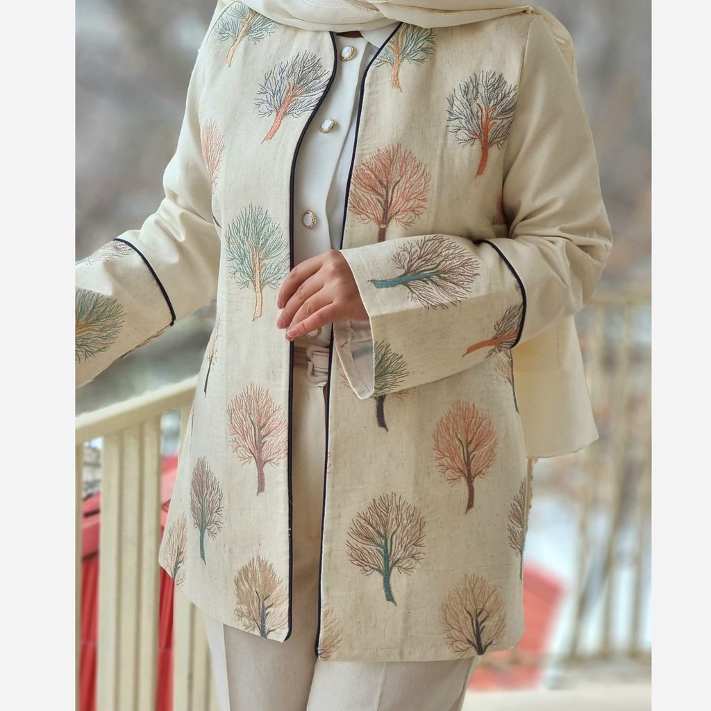 فروش اینترنتی مانتو مدل نارون لینن نخ، قد قابل تغییر 