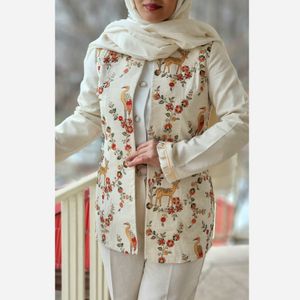 خرید آنلاین مانتو مدل جیران لینن سوزندوزی