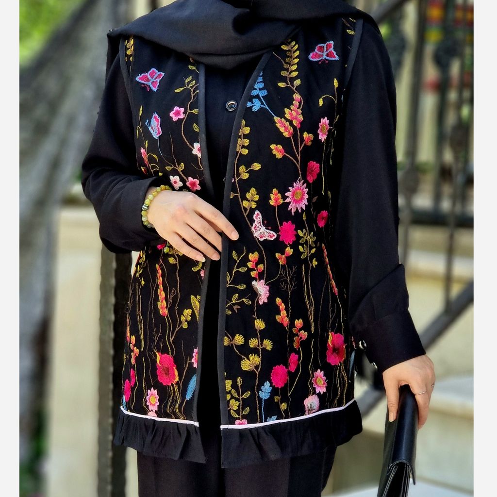 خرید اینترنتی قیمت وست (جلیقه) بابوس و تور سوزندوزی با ارسال رایگان