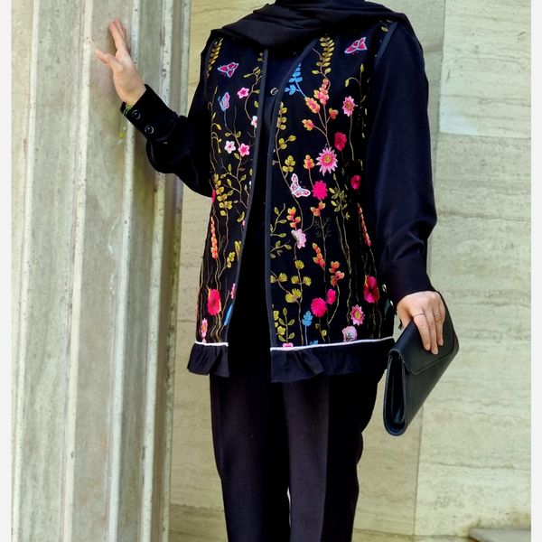 وست (جلیقه) بابوس و تور سوزندوزی با ارسال رایگان