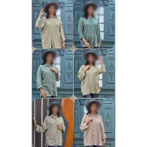 بلوز زنانه قواره دار جلو دکمه فری تا سایز 48