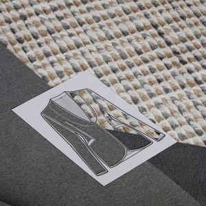 پارچه نانسی - طوسی نارنجی