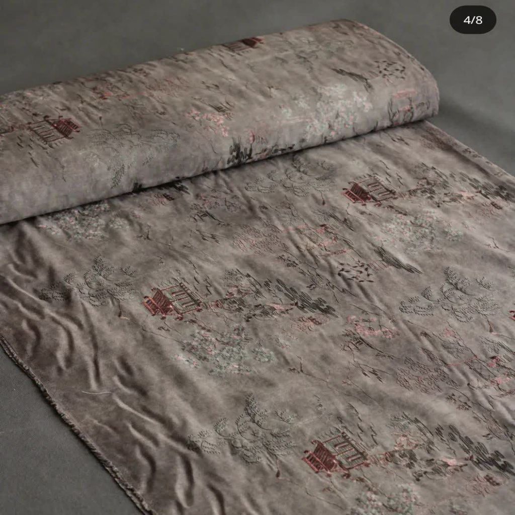 خرید اینترنتی قیمت پارچه وینتیج 1050 - طرح دار