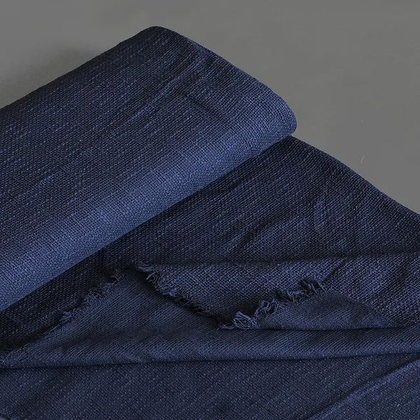 پارچه جوت کنفی 1147 - رنگ سرمه ای