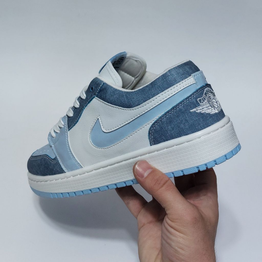 فروش اینترنتی کتانی جردن وان لو طرح لی جدید آبی Jordan low