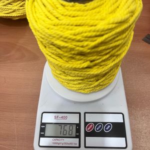 خرید انلاین نخ‌پنبه مکرومه تابیده زرد موزی