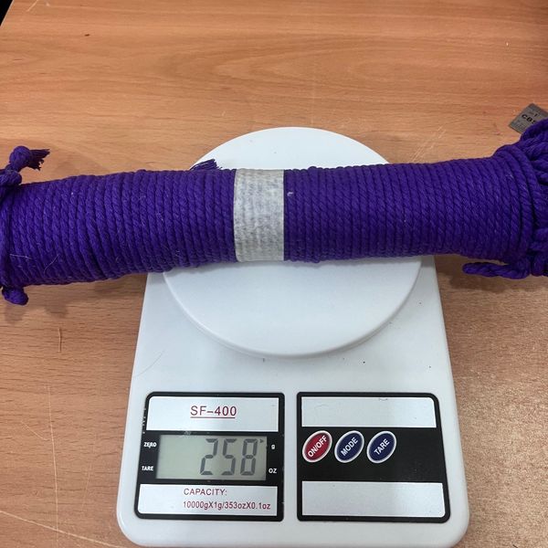 نخ پنبه مکرومه تابیده بنفش