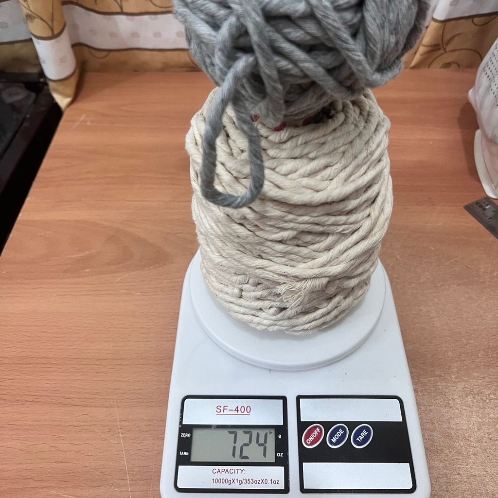 خرید اینترنتی پک اقتصادی نخ پنبه مکرومه نرم تاب تم طوسی سفید