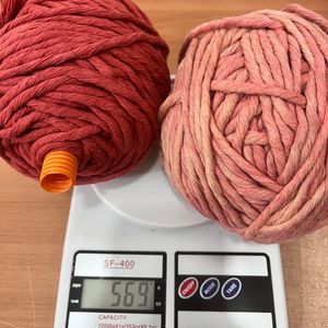 پک نخ مکرومه پنبه نرم تاب تم قرمز
