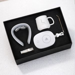 پکیج هدیه سازمانی آرامش ( ماگ هیتر دار ماساژور گردن جعبه لاکچری)