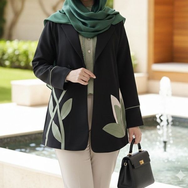 مانتو کتی مزونی مدل آسو مشکی