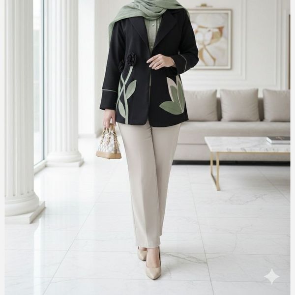 مانتو کتی مزونی مدل آسو مشکی