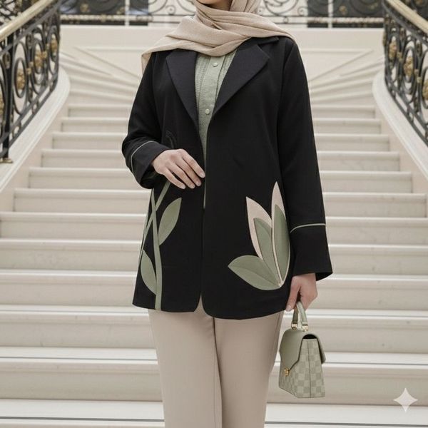 مانتو کتی مزونی مدل آسو مشکی