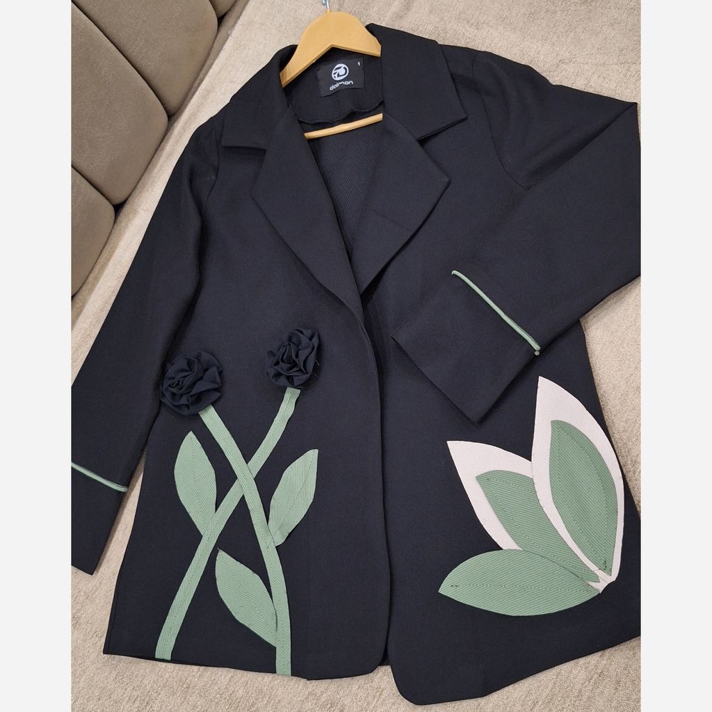 خرید اینترنتی مانتو کتی مزونی مدل آسو مشکی