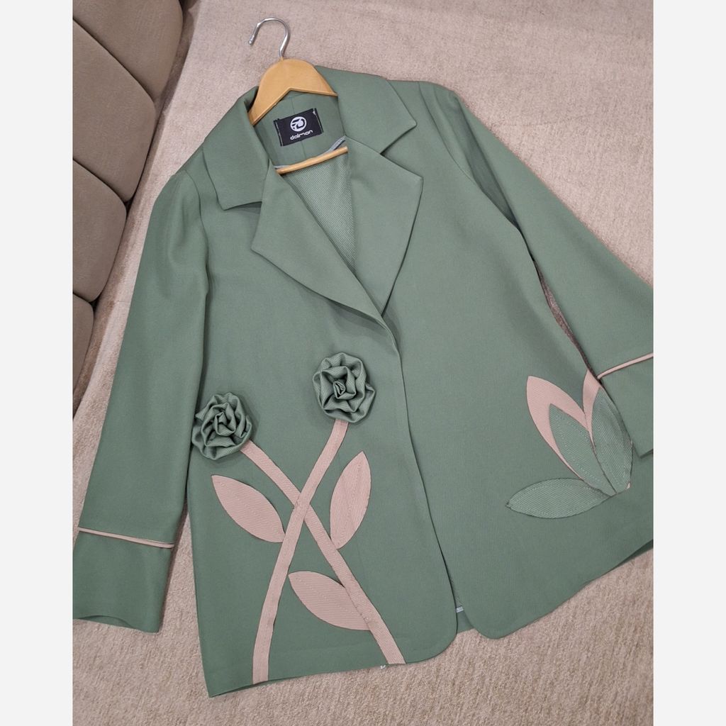 قیمت ارزان مانتو کتی مزونی مدل آسو سبز