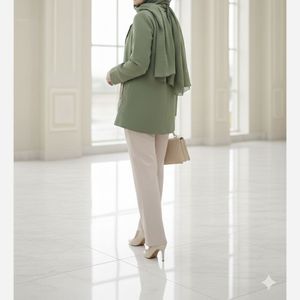 فروش اینترنتی مانتو کتی مزونی مدل آسو سبز