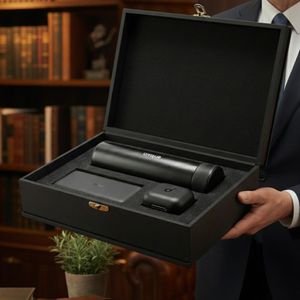 فروش اینترنتی پکیج هدیه سازمانی مدیران (پاوربانک،هدفون انکر R50،فلاسک و جعبه لاکچری)