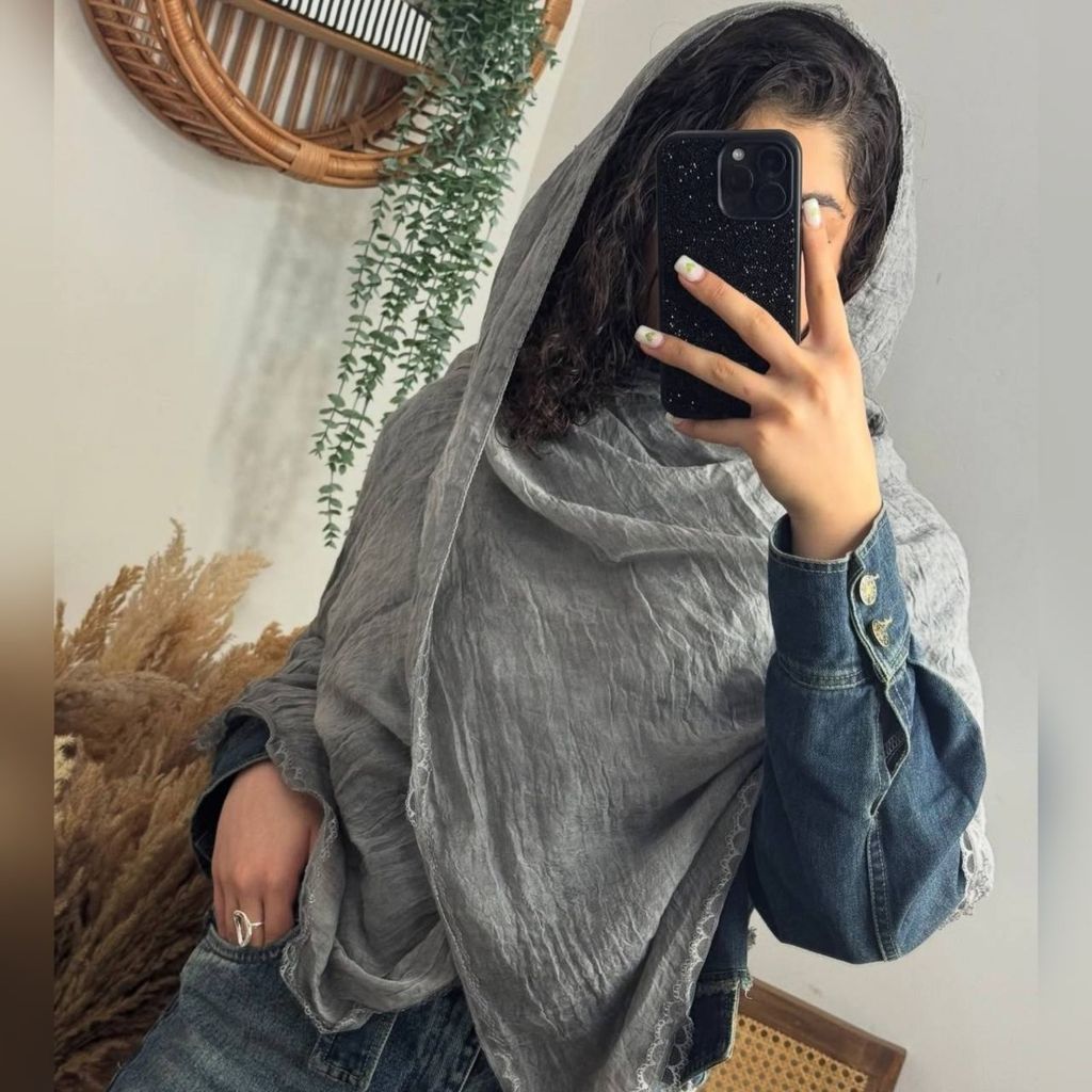 قیمت ارزان شال بهاره دوردانتل نخ پنبه